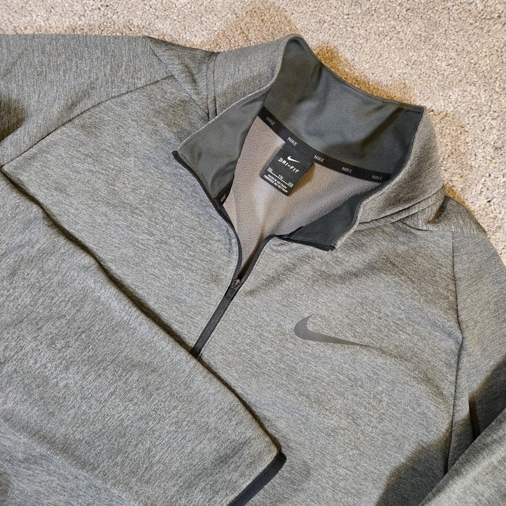 Nike Running Pullover Mens‎ 2XL Gray Dri-FIT 1/4 Zip Long Sleeve Athletic Top